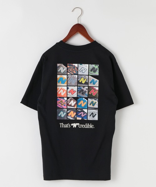 NEW BALANCE(ニューバランス)の「【New Balance(ニューバランス)】NコラージュTシャツ(Tシャツ/カットソー・レディース・オフホワイト/ブラック・MEDIUM/LARGE)」の3枚目の写真