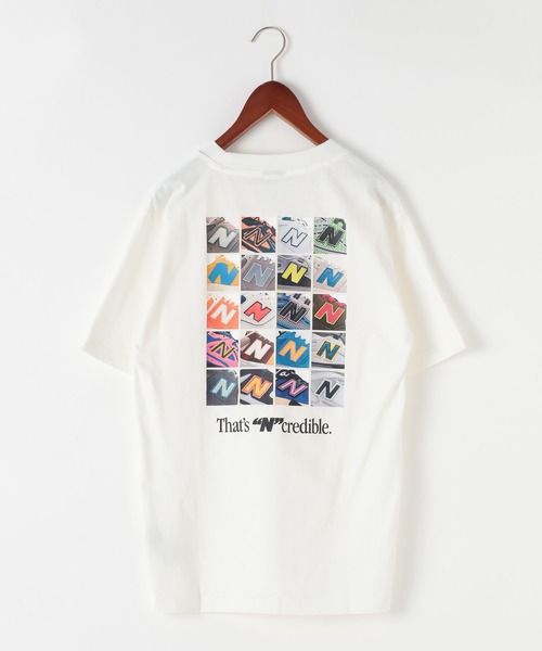 NEW BALANCE(ニューバランス)の「【New Balance(ニューバランス)】NコラージュTシャツ(Tシャツ/カットソー・レディース・オフホワイト/ブラック・MEDIUM/LARGE)」の4枚目の写真