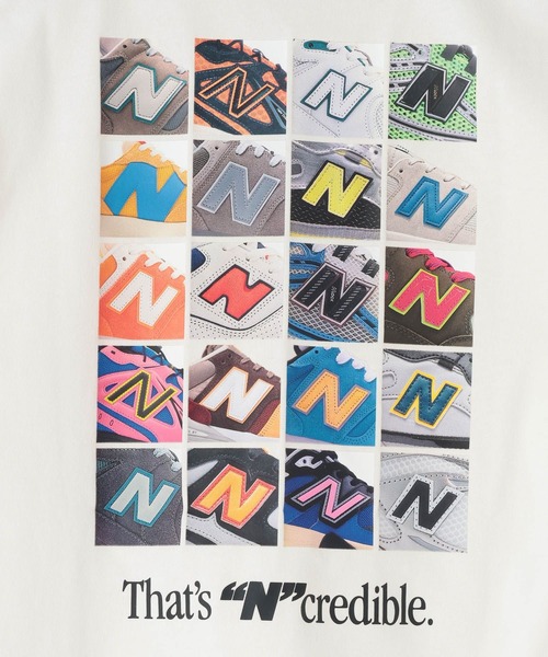 NEW BALANCE(ニューバランス)の「【New Balance(ニューバランス)】NコラージュTシャツ(Tシャツ/カットソー・レディース・オフホワイト/ブラック・MEDIUM/LARGE)」の11枚目の写真