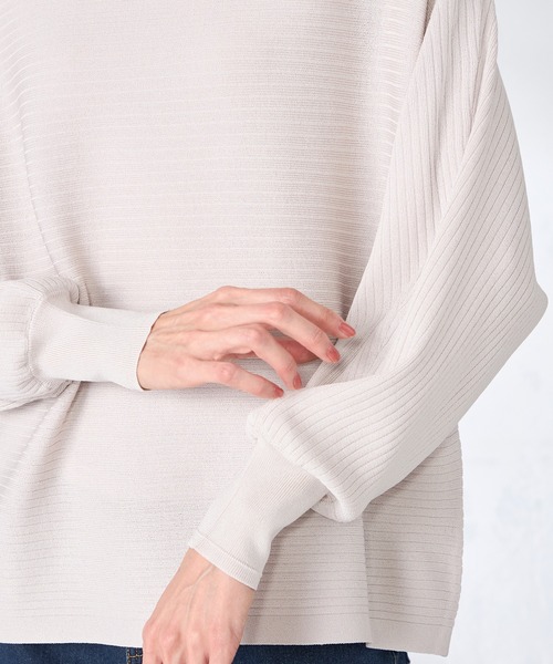 GALLORIA（ギャローリア）の「横リブドルマンニット（ニット/セーター・レディース・イエロー/クリアグリーン/ライトベージュ・L/LL/M/S）」の7枚目の写真