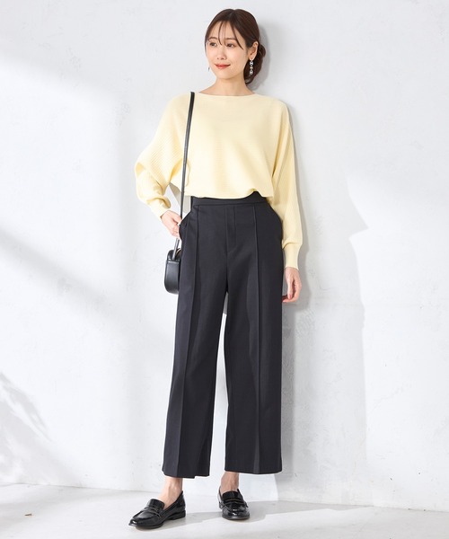 GALLORIA（ギャローリア）の「横リブドルマンニット（ニット/セーター・レディース・イエロー/クリアグリーン/ライトベージュ・L/LL/M/S）」の12枚目の写真