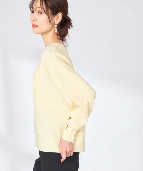 GALLORIA（ギャローリア）の「横リブドルマンニット（ニット/セーター・レディース・イエロー/クリアグリーン/ライトベージュ・L/LL/M/S）」の13枚目の写真