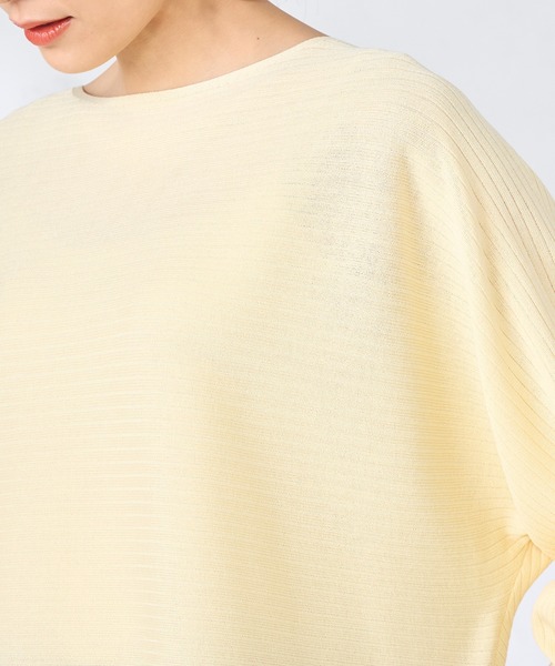 GALLORIA（ギャローリア）の「横リブドルマンニット（ニット/セーター・レディース・イエロー/クリアグリーン/ライトベージュ・L/LL/M/S）」の15枚目の写真