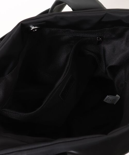 zucchero filato(ズッケロフィラート)の「リサイロン×レザー バッグ 軽量 撥水 耐久性 サスティナブル 11107(ハンドバッグ・レディース・ブラック/カーキ/グレー・FREE)」の7枚目の写真