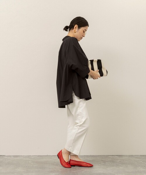 MAQWEL(マクウェル)の「【MAQWEL/マクウェル】ウォッシャブルバンドカラーラグランシャツ(シャツ/ブラウス・レディース・ブラック/サックスブルー/オフホワイト・FREE)」の16枚目の写真