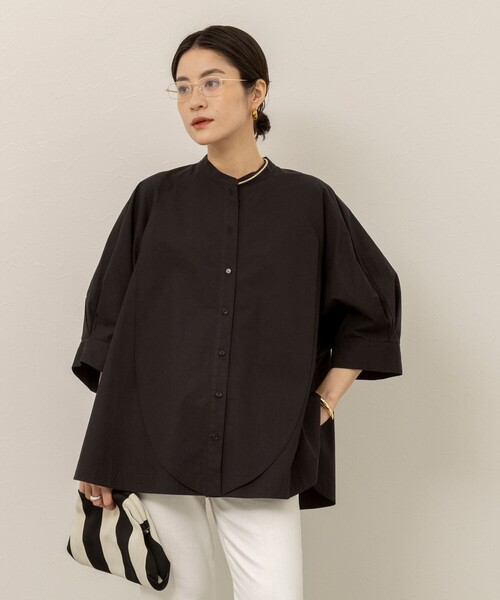 MAQWEL(マクウェル)の「【MAQWEL/マクウェル】ウォッシャブルバンドカラーラグランシャツ(シャツ/ブラウス・レディース・ブラック/サックスブルー/オフホワイト・FREE)」の18枚目の写真