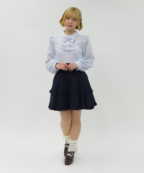 axes femme POETIQUE（アクシーズファムポエティック）の「ハイウエストフリルスカパン（その他パンツ・レディース・グレイッシュベージュ/グレー/ネイビー・MEDIUM）」の16枚目の写真