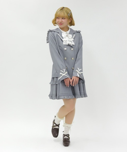 axes femme POETIQUE（アクシーズファムポエティック）の「ハイウエストフリルスカパン（その他パンツ・レディース・グレイッシュベージュ/グレー/ネイビー・MEDIUM）」の18枚目の写真