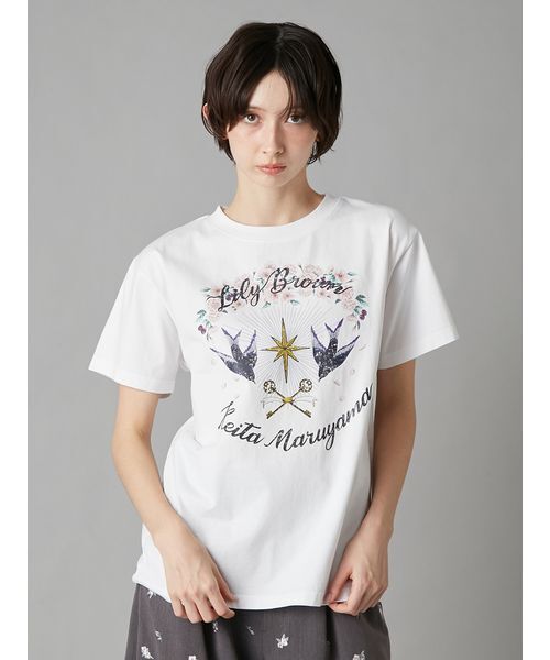 LILY BROWN(リリーブラウン)の「【LILY BROWN×KEITA MARUYAMA】グラフィックTシャツ(Tシャツ/カットソー・レディース・ミント/チャコールグレー/ホワイト・F)」の6枚目の写真