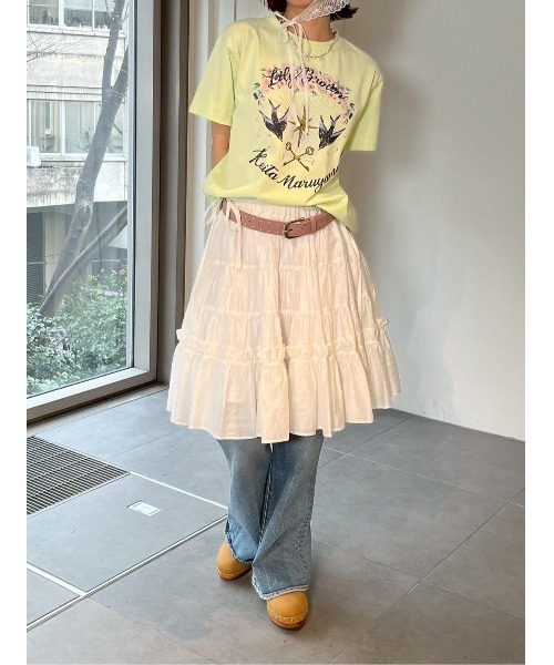 LILY BROWN(リリーブラウン)の「【LILY BROWN×KEITA MARUYAMA】グラフィックTシャツ(Tシャツ/カットソー・レディース・ミント/チャコールグレー/ホワイト・F)」の16枚目の写真