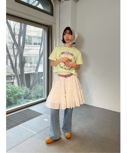 LILY BROWN(リリーブラウン)の「【LILY BROWN×KEITA MARUYAMA】グラフィックTシャツ(Tシャツ/カットソー・レディース・ミント/チャコールグレー/ホワイト・F)」の18枚目の写真