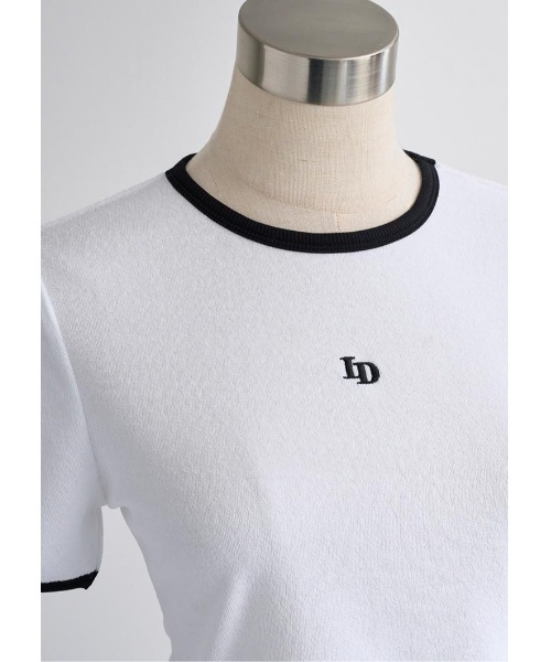 LUDICRUM(ルーディクルム)の「LD Embroidery pile Tshirt(Tシャツ/カットソー・レディース・ホワイト×ブラック/ブラック×ホワイト/ブルー系・FREE)」の17枚目の写真