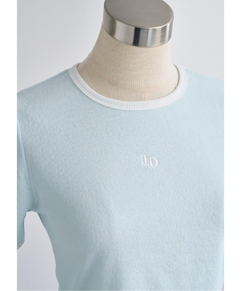 LUDICRUM(ルーディクルム)の「LD Embroidery pile Tshirt(Tシャツ/カットソー・レディース・ホワイト×ブラック/ブラック×ホワイト/ブルー系・FREE)」の18枚目の写真