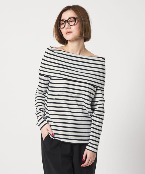 conte(コンテ)の「<conte>オフショルダー カットソー(Tシャツ/カットソー・レディース・ブラック/その他1・FREE)」の2枚目の写真