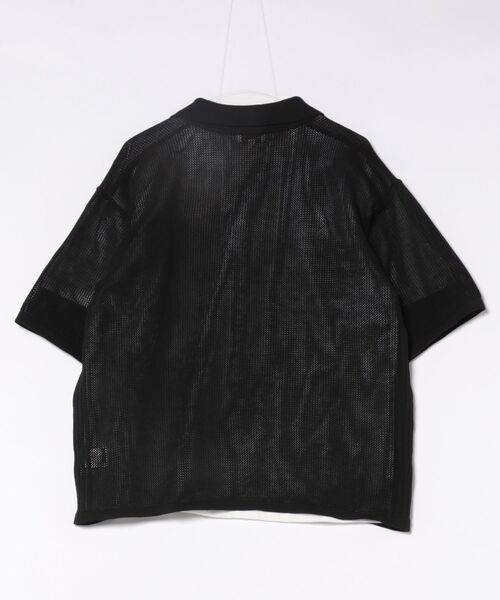 Arnold Palmer(アーノルドパーマー)の「メッシュニット シャツカーディガン + Tシャツ セット(Tシャツ/カットソー・メンズ・アイボリー/ブラック/ダークグリーン・LL/L/M)」の4枚目の写真