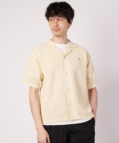 Arnold Palmer(アーノルドパーマー)の「メッシュニット シャツカーディガン + Tシャツ セット(Tシャツ/カットソー・メンズ・アイボリー/ブラック/ダークグリーン・LL/L/M)」の3枚目の写真