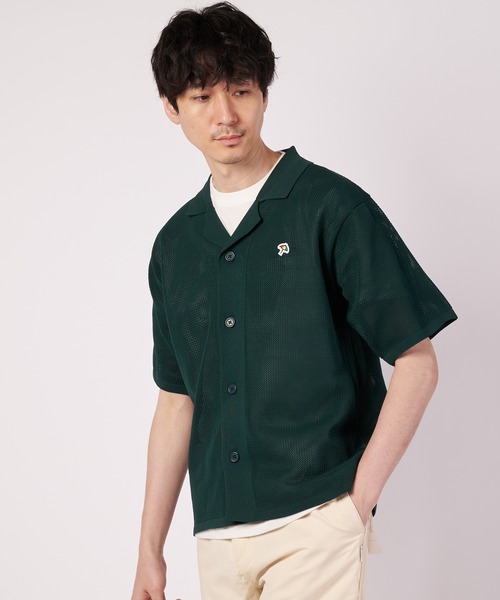 Arnold Palmer(アーノルドパーマー)の「メッシュニット シャツカーディガン + Tシャツ セット(Tシャツ/カットソー・メンズ・アイボリー/ブラック/ダークグリーン・LL/L/M)」の2枚目の写真