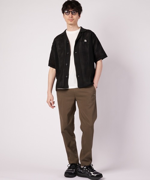 Arnold Palmer(アーノルドパーマー)の「メッシュニット シャツカーディガン + Tシャツ セット(Tシャツ/カットソー・メンズ・アイボリー/ブラック/ダークグリーン・LL/L/M)」の10枚目の写真