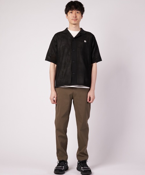 Arnold Palmer(アーノルドパーマー)の「メッシュニット シャツカーディガン + Tシャツ セット(Tシャツ/カットソー・メンズ・アイボリー/ブラック/ダークグリーン・LL/L/M)」の9枚目の写真