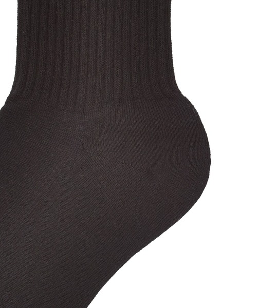 X-girl(エックスガール)の「SIDE LOGO FACE RIBBED SOCKS(ソックス/靴下・レディース・ホワイト/ブラック・ONE SIZE)」の7枚目の写真