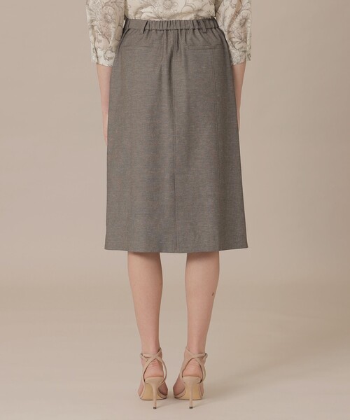 MACKINTOSH LONDON（マッキントッシュ ロンドン）の「コットンリネンブレンドオックススカート（スカート・レディース・チャコールグレー/ホワイト系その他・36/38）」の7枚目の写真