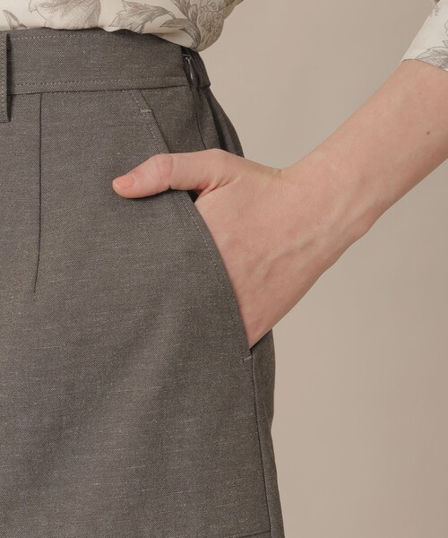 MACKINTOSH LONDON（マッキントッシュ ロンドン）の「コットンリネンブレンドオックススカート（スカート・レディース・チャコールグレー/ホワイト系その他・36/38）」の8枚目の写真