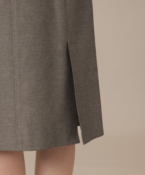 MACKINTOSH LONDON（マッキントッシュ ロンドン）の「コットンリネンブレンドオックススカート（スカート・レディース・チャコールグレー/ホワイト系その他・36/38）」の9枚目の写真