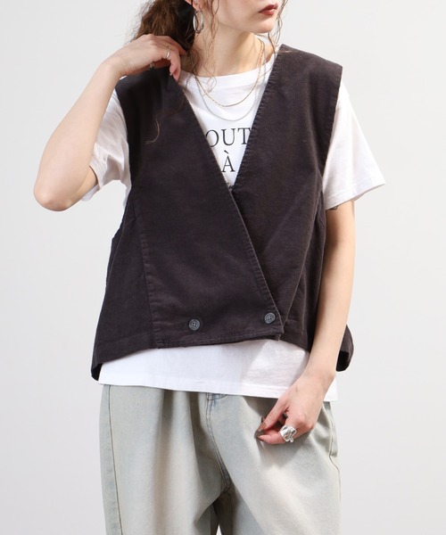 SO(エスオー)の「ベスト(ベスト・レディース・チャコール/ダルブルー系/ボルドー/グレイッシュベージュ/オレンジ系その他・F)」の2枚目の写真