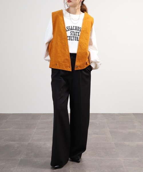 SO(エスオー)の「ベスト(ベスト・レディース・チャコール/ダルブルー系/ボルドー/グレイッシュベージュ/オレンジ系その他・F)」の13枚目の写真