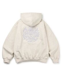 71TO96（チル ハナ トゥ グユク）の「(起毛) トラディショナル刺繍フードパーカー (オートミール)（パーカー）」