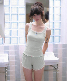 UNDERTHING（アンダーティング）の「ラブミーハートアイレットイージーウェアセット（ルームウェア/パジャマ）」