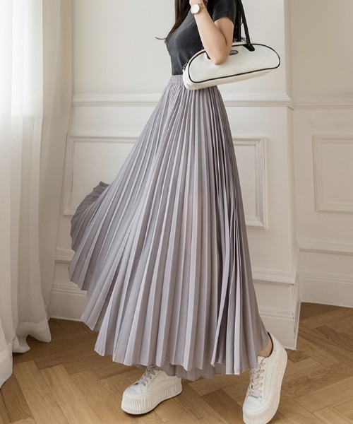 emi+（エミプラス）の「プリーツワイドスカパン（その他パンツ・レディース・ブルー/グレー/ブラック/パープル・FREE）」の5枚目の写真