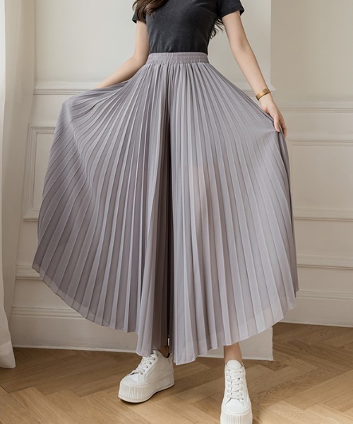 emi+（エミプラス）の「プリーツワイドスカパン（その他パンツ・レディース・ブルー/グレー/ブラック/パープル・FREE）」の10枚目の写真