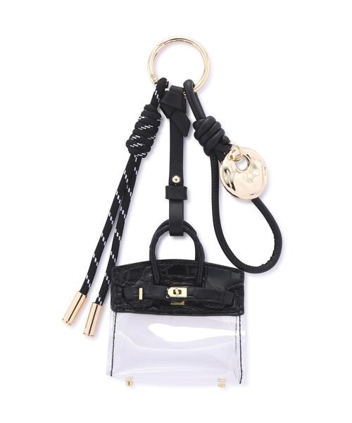 FREE'S MART（フリーズマート）の「◆クリアバッグチャーム（キーホルダー・レディース・ブルー/ブラック・ﾌﾘ-）」の3枚目の写真