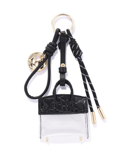 FREE'S MART（フリーズマート）の「◆クリアバッグチャーム（キーホルダー・レディース・ブルー/ブラック・ﾌﾘ-）」の4枚目の写真