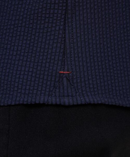 MEN'S MELROSE（メンズメルローズ）の「トリコットサッカーワンピースカラーシャツ（シャツ/ブラウス・メンズ・ネイビー/ホワイト・3/4/2）」の9枚目の写真