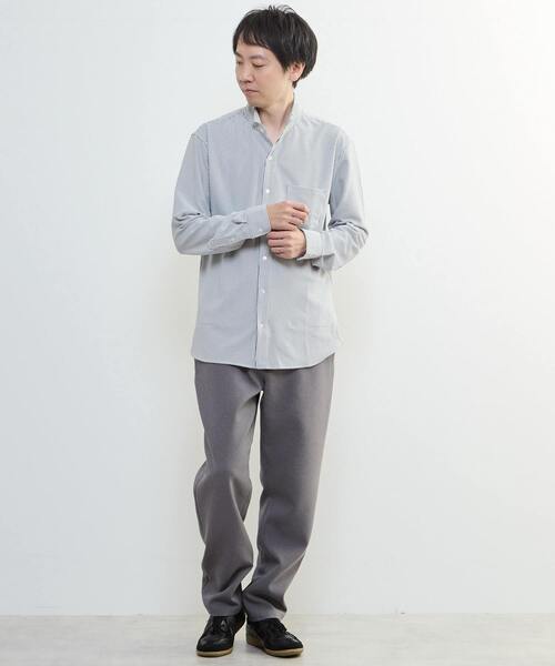 MEN'S MELROSE（メンズメルローズ）の「トリコットサッカーワンピースカラーシャツ（シャツ/ブラウス・メンズ・ネイビー/ホワイト・3/4/2）」の14枚目の写真