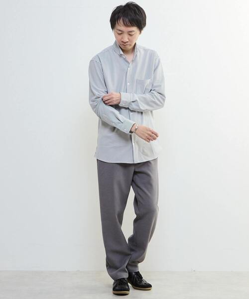 MEN'S MELROSE（メンズメルローズ）の「トリコットサッカーワンピースカラーシャツ（シャツ/ブラウス・メンズ・ネイビー/ホワイト・3/4/2）」の15枚目の写真