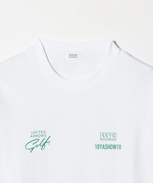 5525golf(ゴーゴーニーゴーゴルフ)の「【別注】<5525 × 10YASHOW10 × UNITED ARROWS GOLF>クルーネック Tシャツ(Tシャツ/カットソー・メンズ・ホワイト/ブラック・M/L/S)」の4枚目の写真