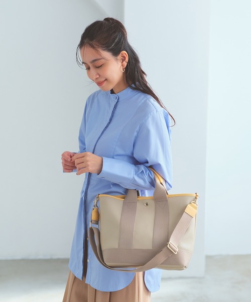 Breath TOPKAPI(ブレストプカピ)の「【Breath TOPKAPI】【26SS新色】SCOTCH GRAIN スコッチグレイントート バッグ M(ショルダー付き)(トートバッグ・レディース・グレー/ベージュ系その他2・FREE)」の3枚目の写真