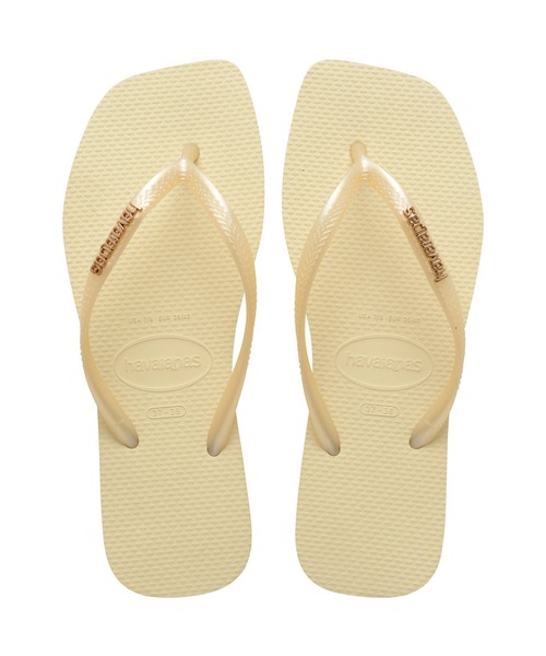 havaianas(ハワイアナス)の「SLIM SQUARE LOGO METALLIC(サンダル・レディース・ブラック系その他3/ベージュ系その他5/ピンク系・22cm/23cm/24.5cm/25.5cm)」の3枚目の写真