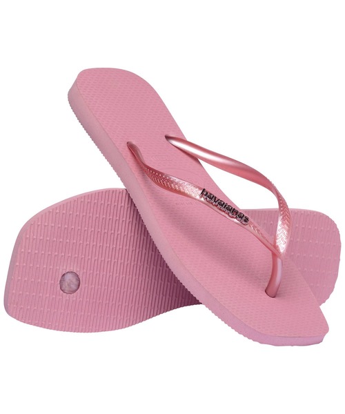 havaianas(ハワイアナス)の「SLIM SQUARE LOGO METALLIC(サンダル・レディース・ブラック系その他3/ベージュ系その他5/ピンク系・22cm/23cm/24.5cm/25.5cm)」の7枚目の写真