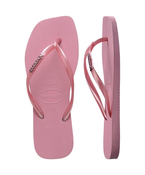 havaianas(ハワイアナス)の「SLIM SQUARE LOGO METALLIC(サンダル・レディース・ブラック系その他3/ベージュ系その他5/ピンク系・22cm/23cm/24.5cm/25.5cm)」の8枚目の写真