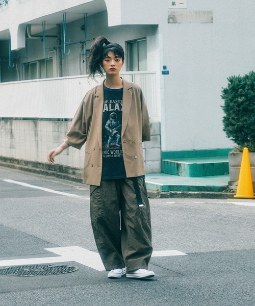 MODE NORM CORE] ジョーゼットルーズジャケット（テーラードジャケット 