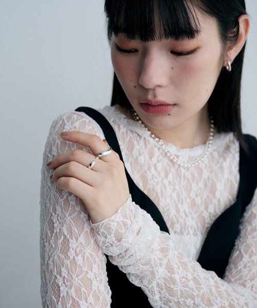 COCOSHNIK ONKITSCH(ココシュニックオンキッチュ)の「シルバー ポインテッドオープンリング(リング・レディース・シルバー・14/12/10)」の6枚目の写真