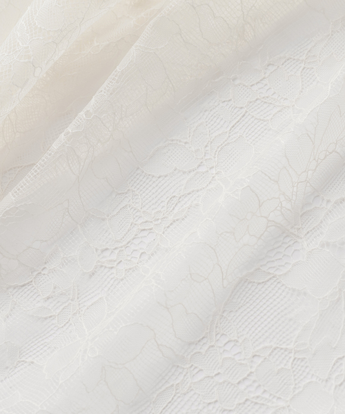 Noble（ノーブル）の「《追加2》ラッセルレースギャザーキャミ（キャミソール・レディース・ブラック/アイボリー・FREE）」の5枚目の写真