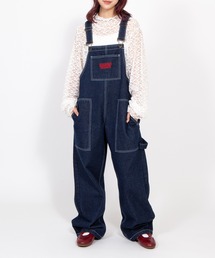 PUNYUS | ロゴ刺繍デニムオーバーオール(サロペット/オーバーオール)