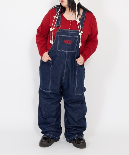 PUNYUS（プニュズ）の「ロゴ刺繍デニムオーバーオール（サロペット/オーバーオール・レディース・ライトブルー/その他1・4/3/2/1/5）」の12枚目の写真