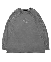 SSERPE（セルぺ）の「ローピグメントフィンガーホールロングスリーブTシャツライトグレー（Tシャツ/カットソー）」