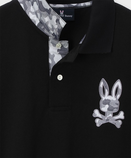 Psycho Bunny(サイコバニー)の「COOLMAX カモフラバニー 鹿の子ポロシャツ(ポロシャツ・メンズ・ネイビー/ホワイト/ブラック・LARGE/X-LARGE/SMALL/MEDIUM)」の13枚目の写真